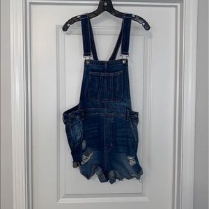 Denim overalls for women